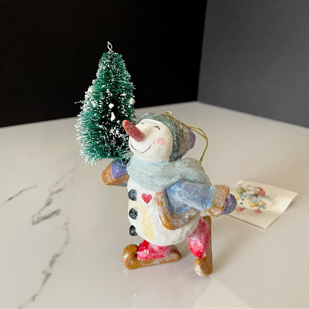 Ice Skating Snowman Ornament by House of Hatten